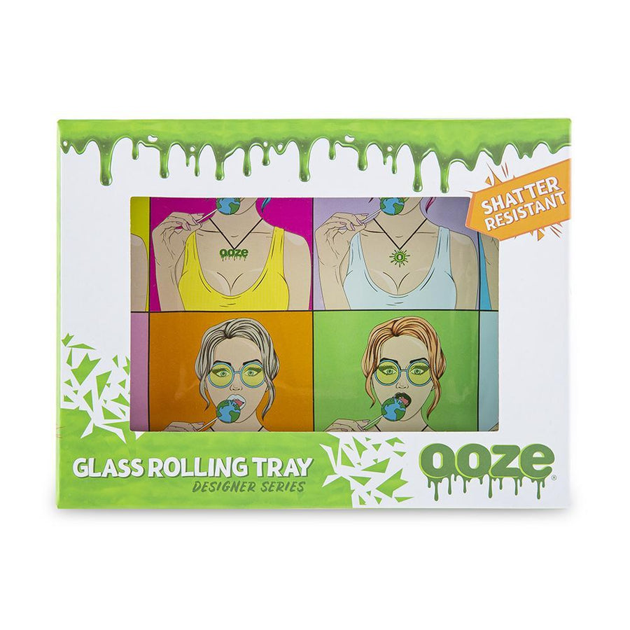 Ooze Rolling Tray - Shatter Resistant Glass - Medium